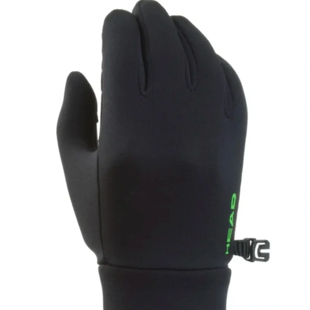 Black and Green Kids Gloves - touchscreen